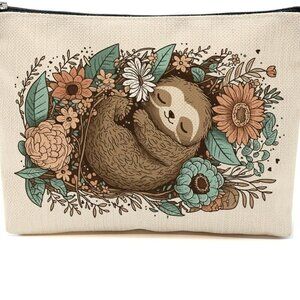 Cute Sloth Makeup Bag Sloth Gifts Cosmetic Bag Sloth Stuff Animal Lover Gifts fo